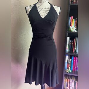 City Triangles Black Halter Dress
